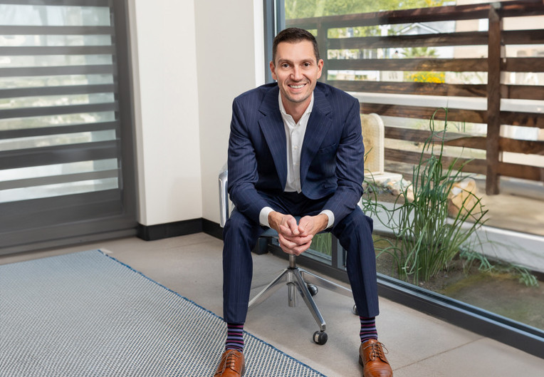 Dallas Peagler at his real estate office